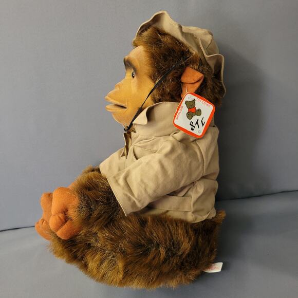 Shalom Toy Co Inc Realistic Safari Monkey Chimp Plush Toy 16" Brown Furry Tagged - Picture 3 of 15